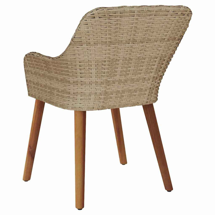 Have Stol med pude 2 pcs Beige 62,5 x 55 x 82 cm polyrattan
