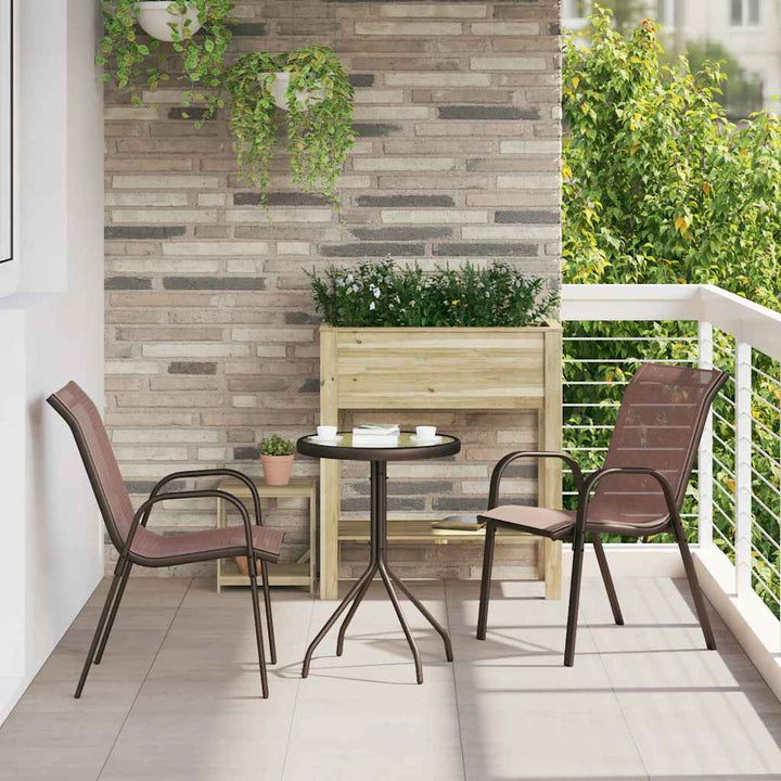 Have Bistro Sæt 3 stk. Brun Stål