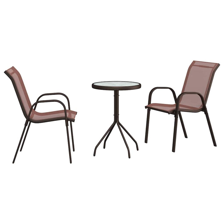 Have Bistro Sæt 3 stk. Brun Stål