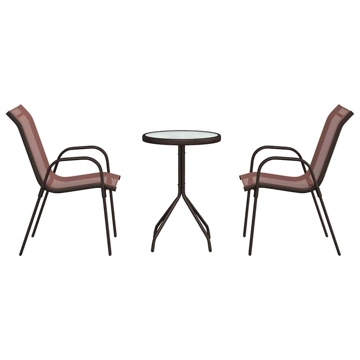 Have Bistro Sæt 3 stk. Brun Stål