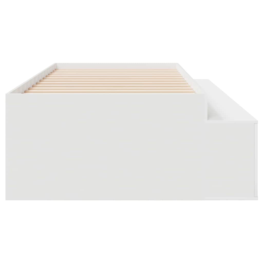 Sengestel med skuffe Hvid 100 x 200 cm Konstrueret træ