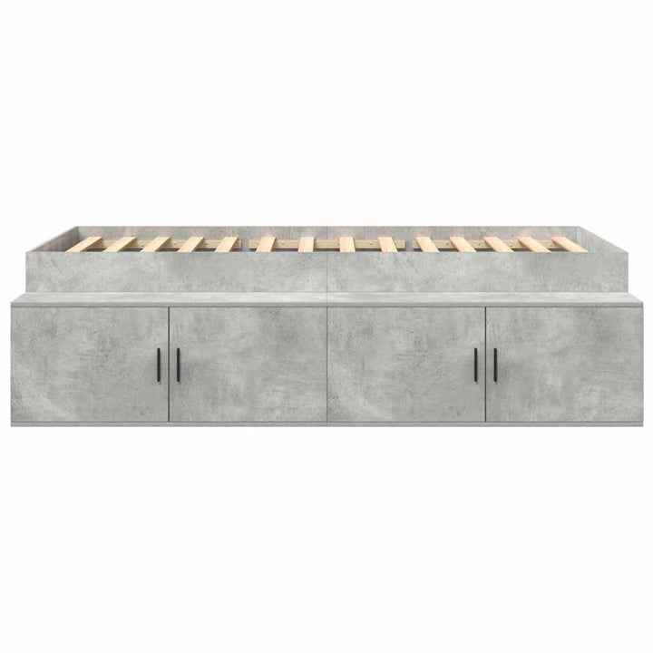 Sengestel med skuffe Beton Grå 100 x 200 cm Konstrueret træ