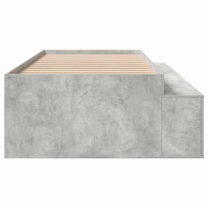 Sengestel med skuffe Beton Grå 100 x 200 cm Konstrueret træ