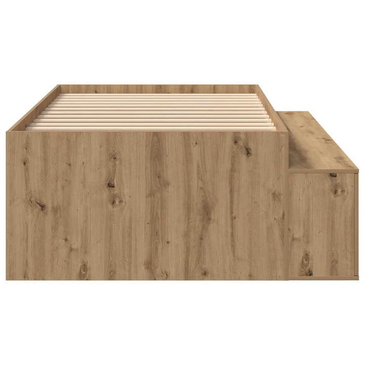 Sengestel med dør Artisan Egetræ 100 x 200 cm Konstrueret træ