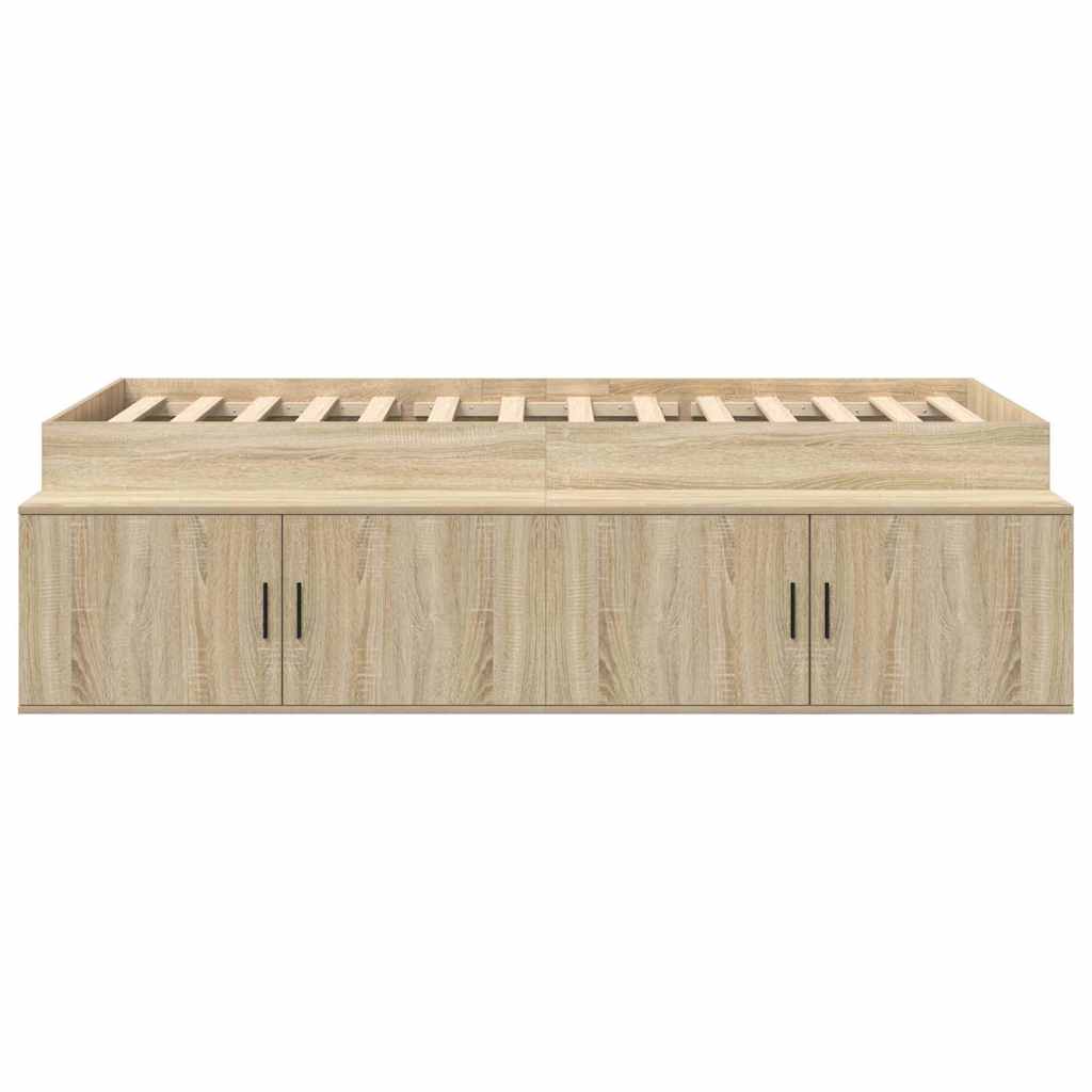 Sengestel med skuffe Sonoma eg 90 x 200 cm Konstrueret træ