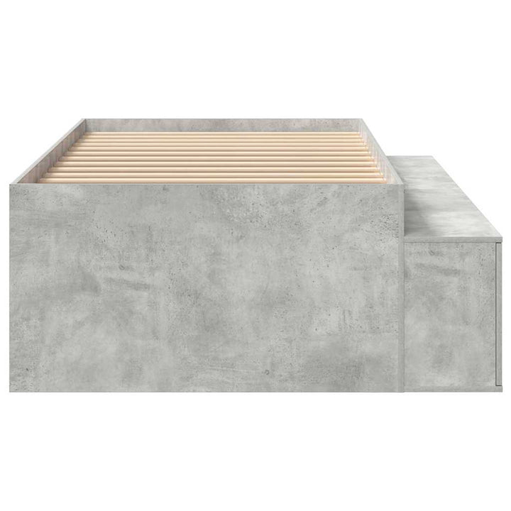 Sengestel med skuffe Beton Grå 90 x 200 cm Konstrueret træ