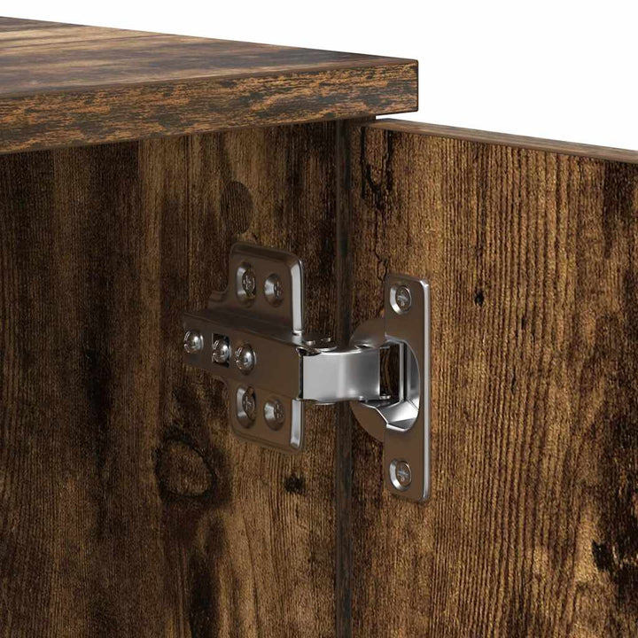 Sengestel med skuffe Røget eg 90 x 200 cm Konstrueret træ