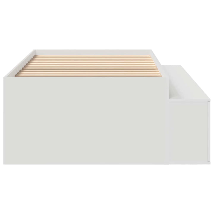 Sengestel med skuffe Hvid 90 x 190 cm Konstrueret træ