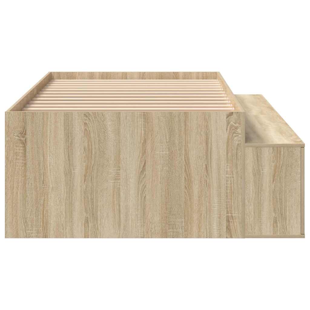 Sengestel med skuffe Sonoma eg 70 x 190 cm Konstrueret træ