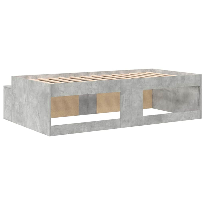 Sengestel med skuffe Beton Grå 70 x 190 cm Konstrueret træ