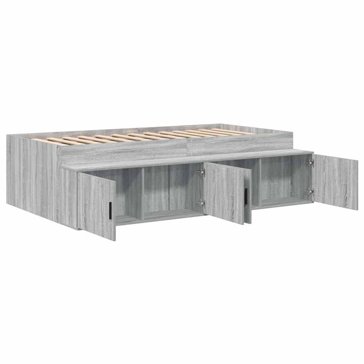 Sengestel med skuffe Grå Sonoma 70 x 190 cm Konstrueret træ