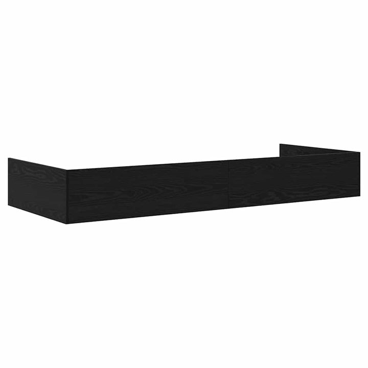 Sengestel med skuffe Sort eg 98,5 x 200 cm Konstrueret træ