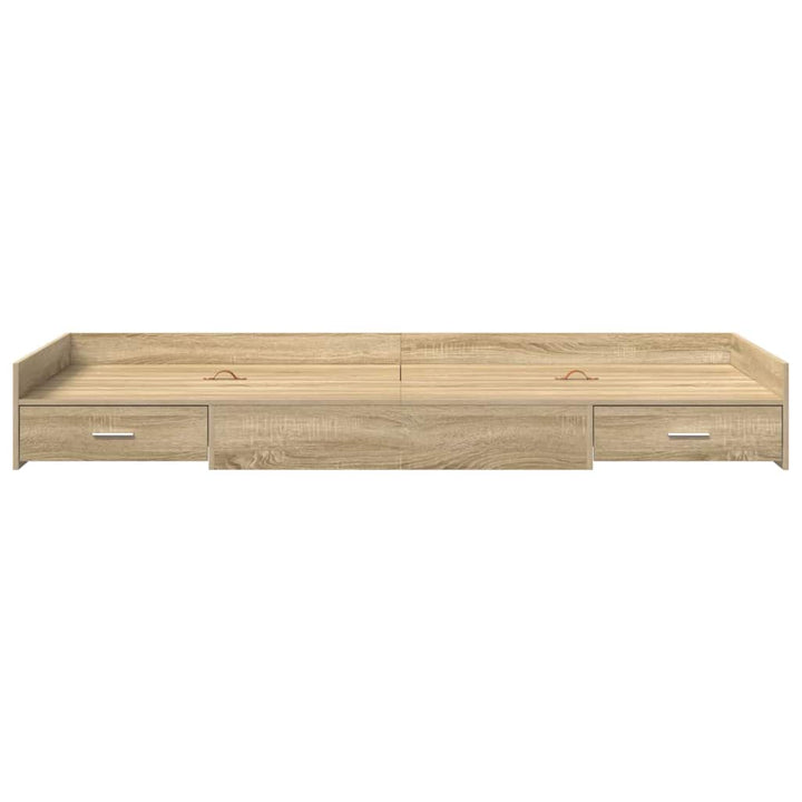 Sengestel med skuffe Sonoma eg 100 x 200 cm Konstrueret træ