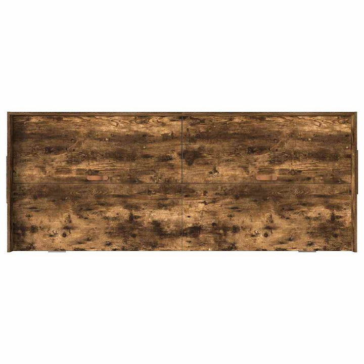 Sengestel med skuffe Røget eg 100 x 200 cm Konstrueret træ