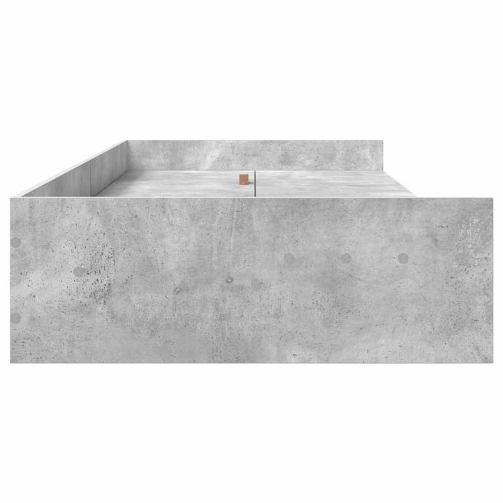 Sengestel med skuffe Beton Grå 80 x 200 cm Konstrueret træ