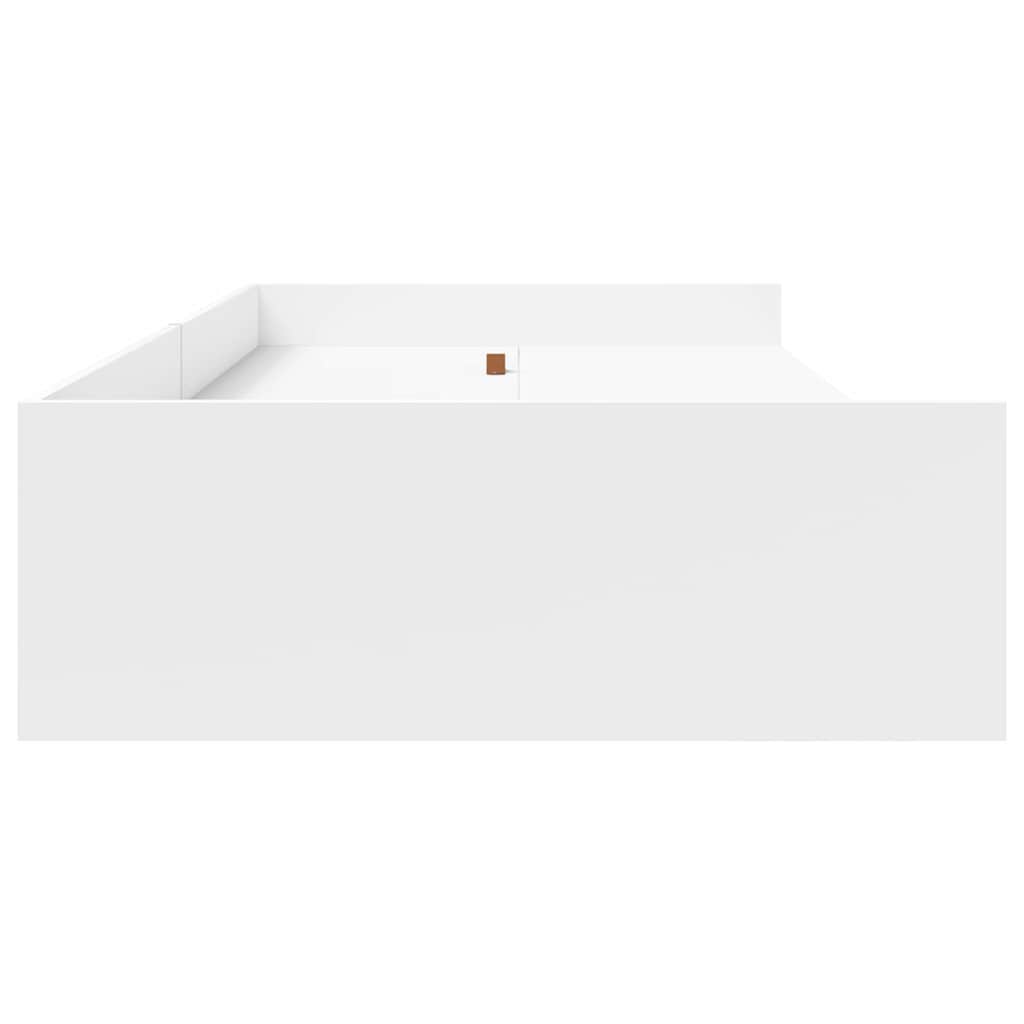 Sengestel med skuffe med dør Hvid 90 x 190 cm Konstrueret træ