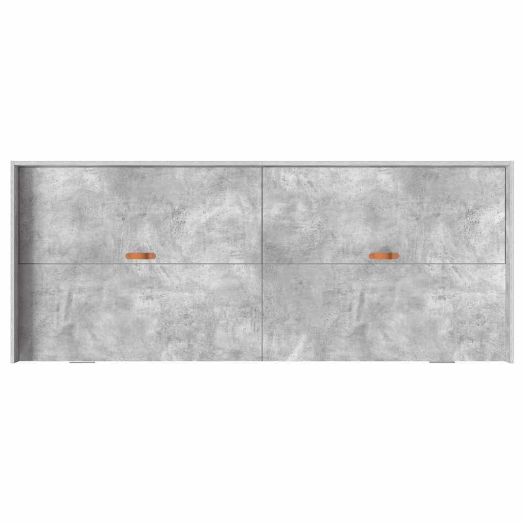 Sengestel med skuffe Beton Grå 90 x 190 cm Konstrueret træ
