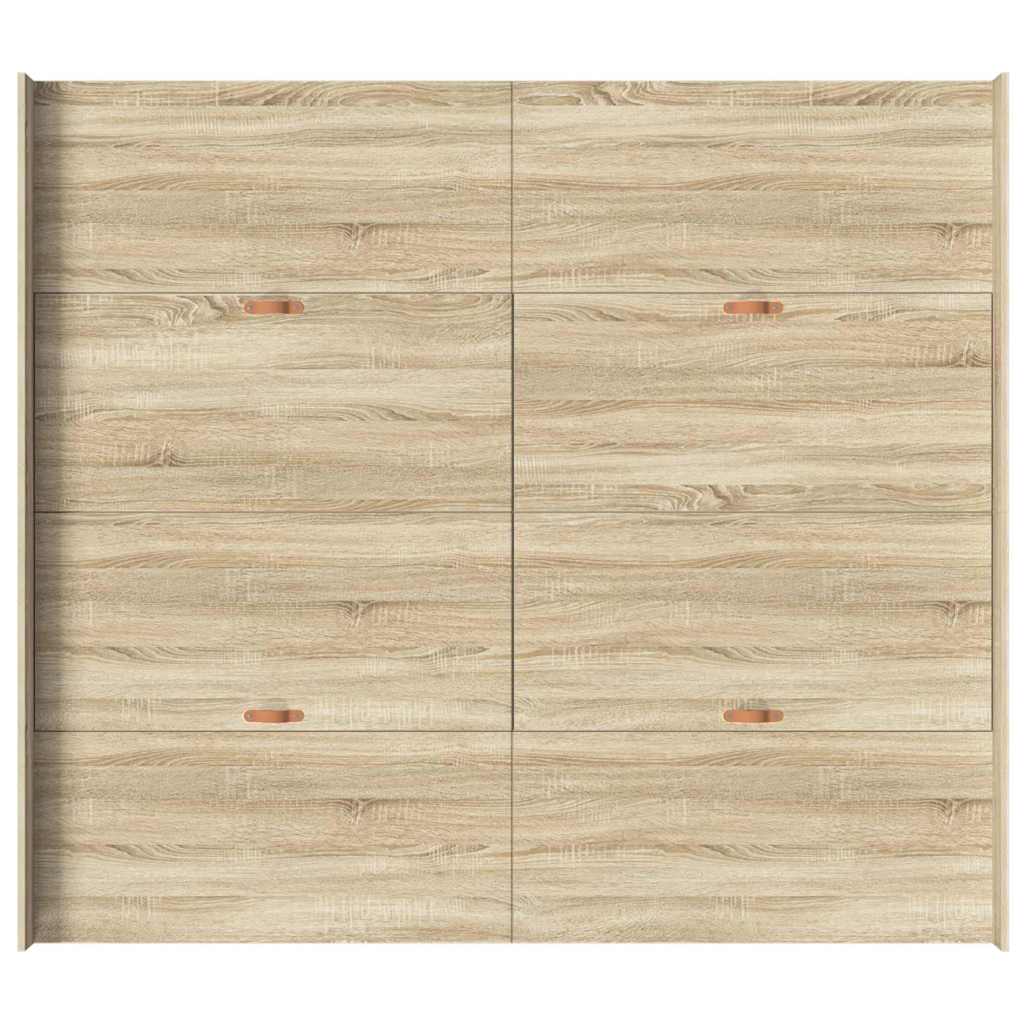 Seng med opbevaring Sonoma eg 200 x 200 cm Konstrueret træ