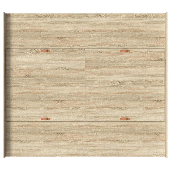 Seng med opbevaring Sonoma eg 200 x 200 cm Konstrueret træ