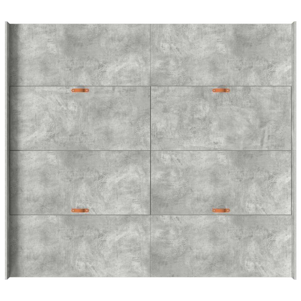 Seng med opbevaring Beton Grå 200 x 200 cm Konstrueret træ