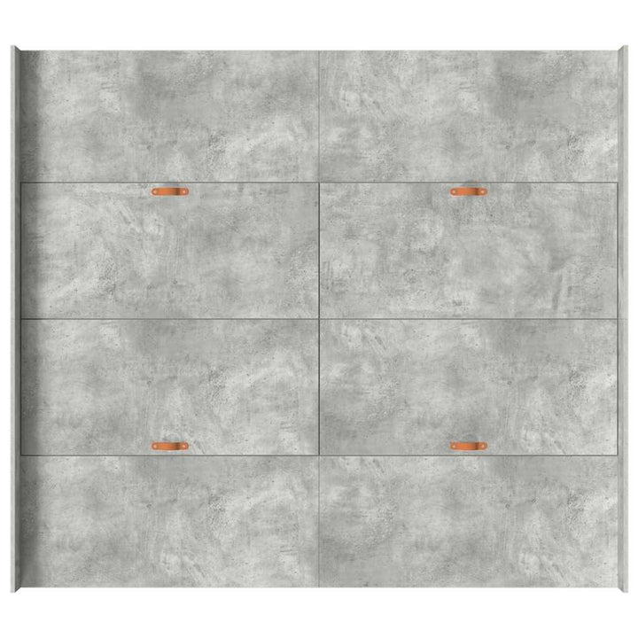 Seng med opbevaring Beton Grå 200 x 200 cm Konstrueret træ