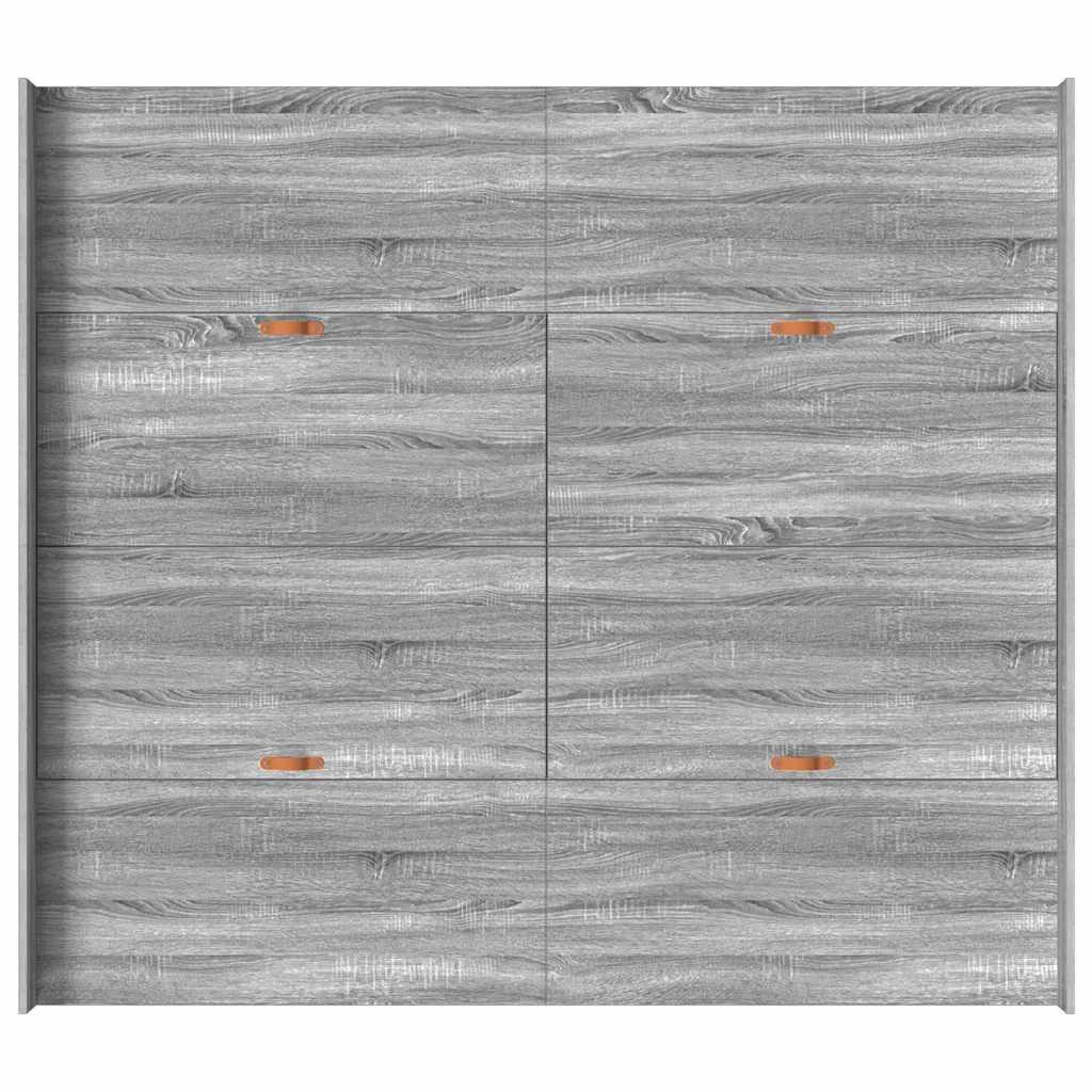 Seng med opbevaring Grå Sonoma 200 x 200 cm Konstrueret træ