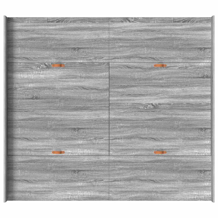 Seng med opbevaring Grå Sonoma 200 x 200 cm Konstrueret træ