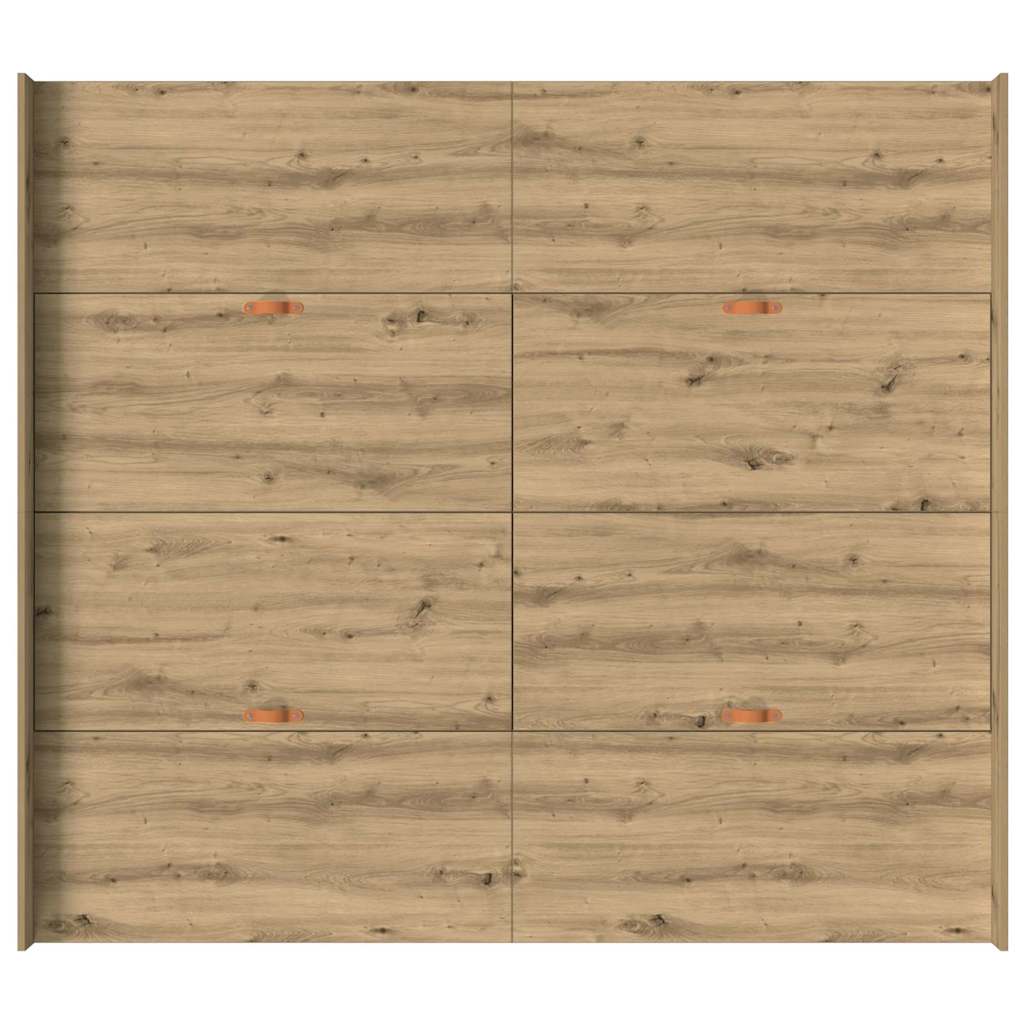 Seng med opbevaring Artisan Egetræ 200 x 200 cm Konstrueret træ