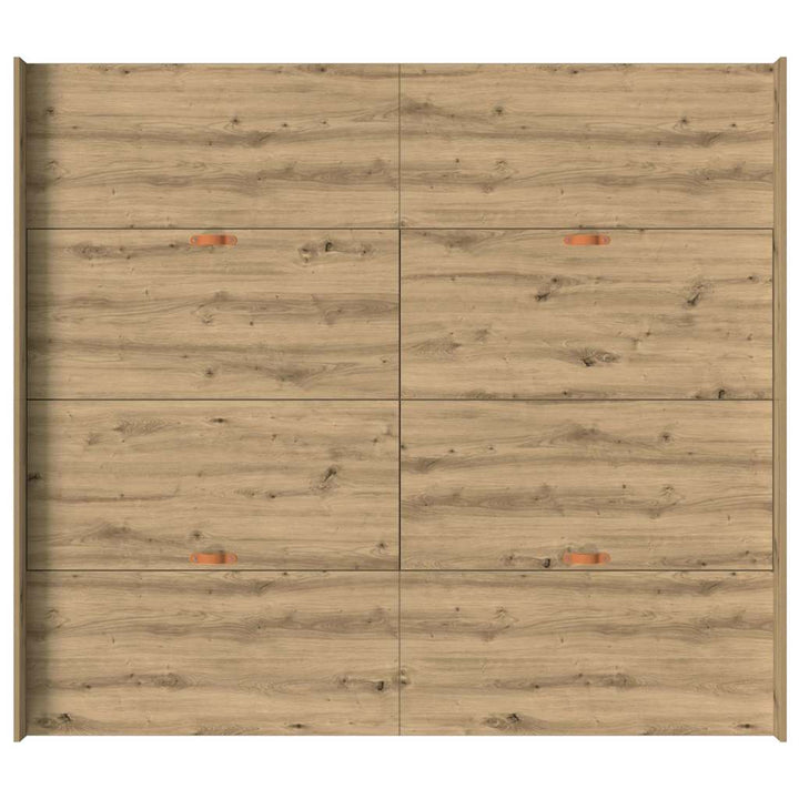 Seng med opbevaring Artisan Egetræ 200 x 200 cm Konstrueret træ
