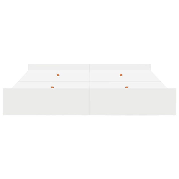 Seng med opbevaring med dør Hvid 180 x 200 cm Konstrueret træ
