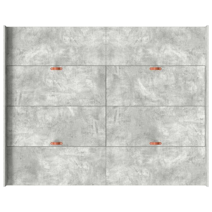 Seng med opbevaring Beton Grå 160 x 200 cm Konstrueret træ