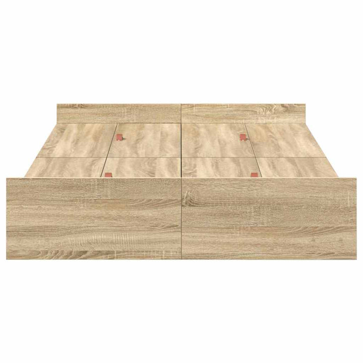 Seng med opbevaring Sonoma eg 120 x 200 cm Konstrueret træ