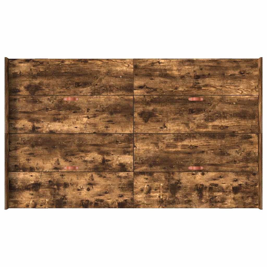 Seng med opbevaring Røget eg 120 x 200 cm Konstrueret træ