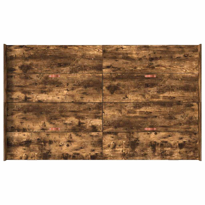 Seng med opbevaring Røget eg 120 x 200 cm Konstrueret træ