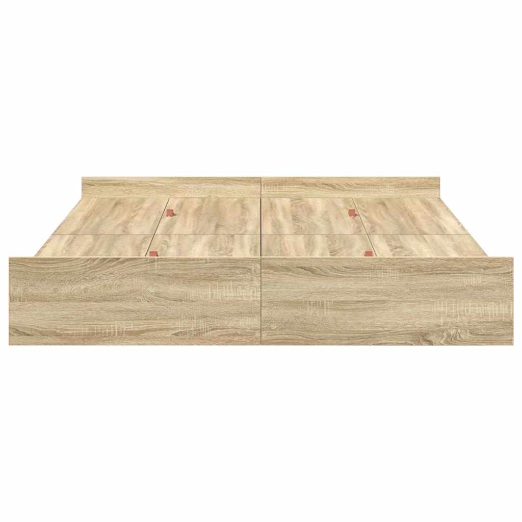 Seng med opbevaring Sonoma eg 140 x 190 cm Konstrueret træ