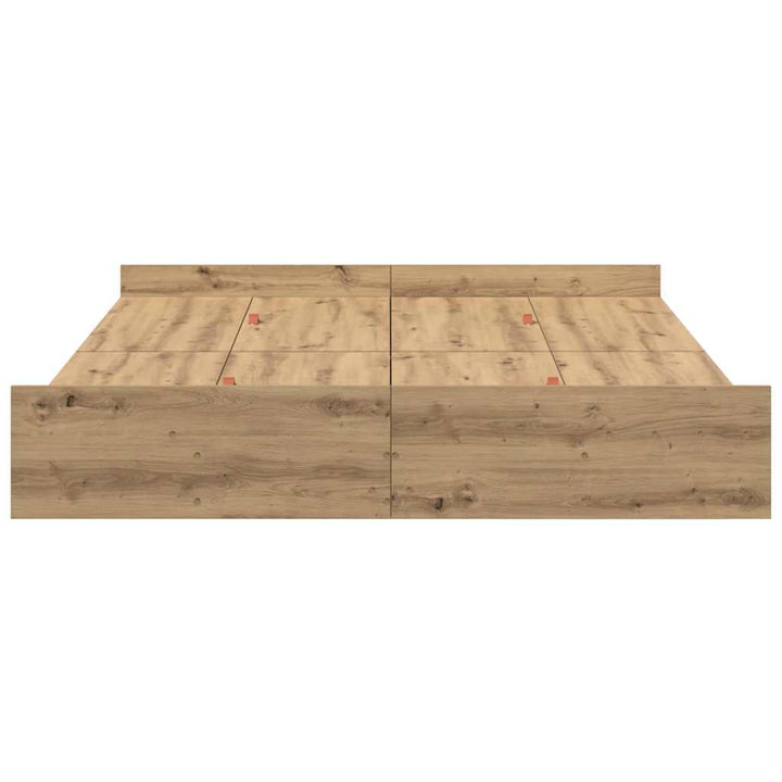 Seng med opbevaring Artisan Egetræ 135 x 190 cm Konstrueret træ
