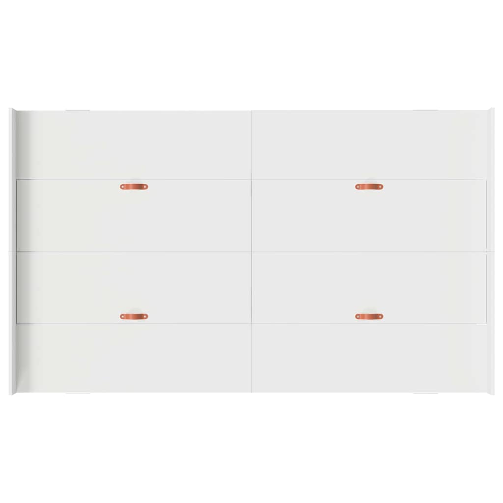 Seng med opbevaring med dør Hvid 120 x 190 cm Konstrueret træ