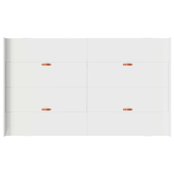 Seng med opbevaring med dør Hvid 120 x 190 cm Konstrueret træ