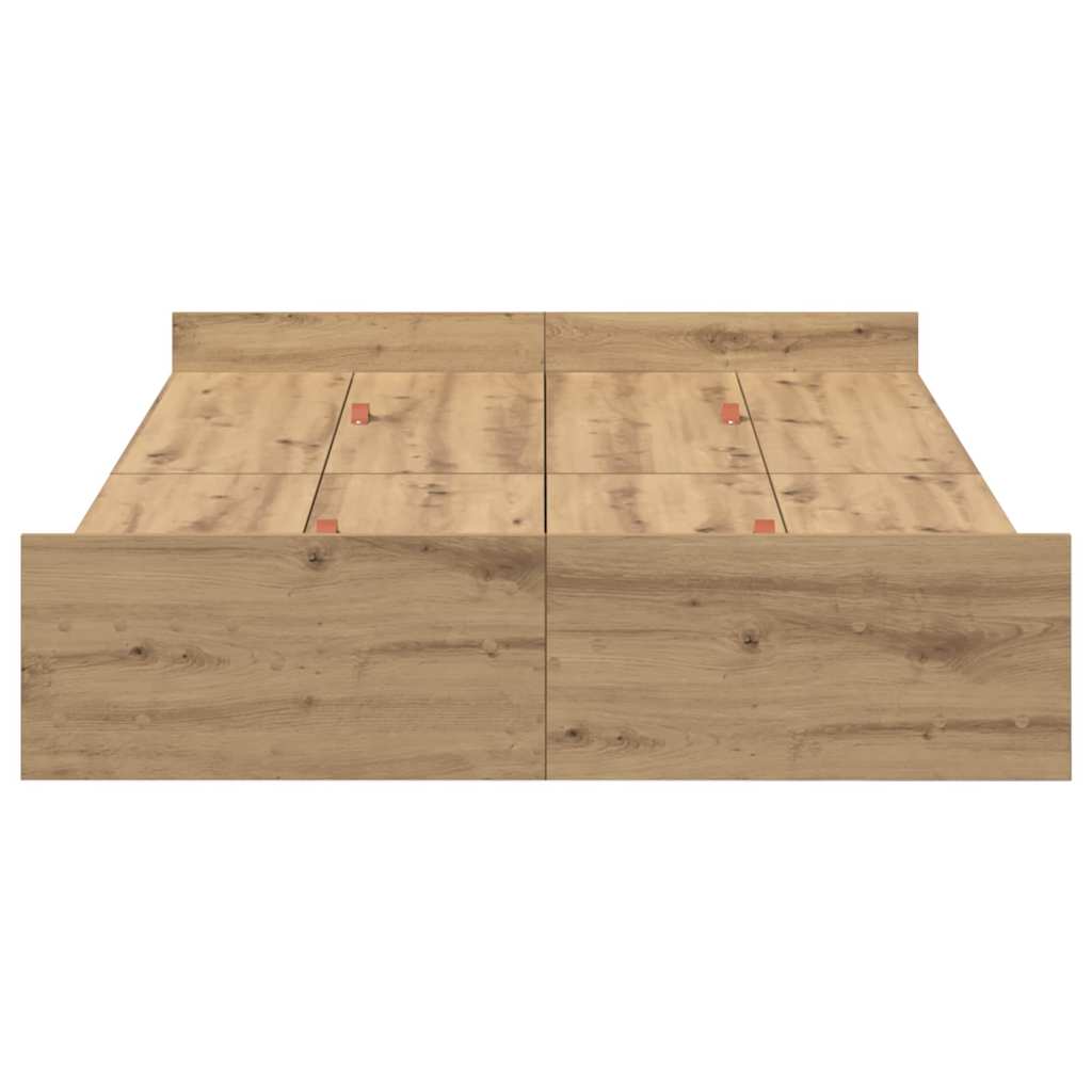 Seng med opbevaring Artisan Egetræ 120 x 190 cm Konstrueret træ