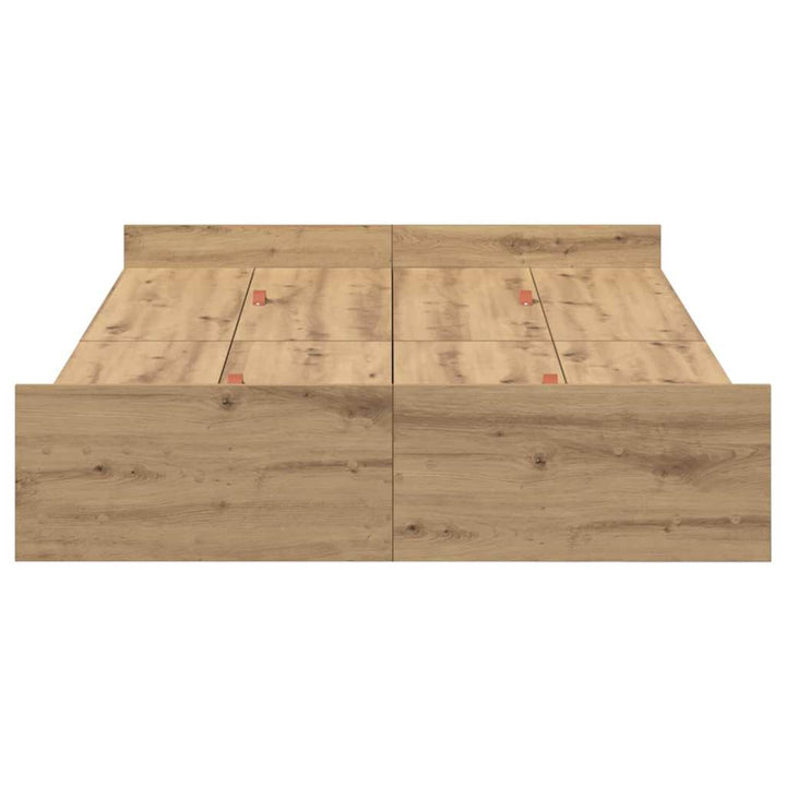 Seng med opbevaring Artisan Egetræ 120 x 190 cm Konstrueret træ