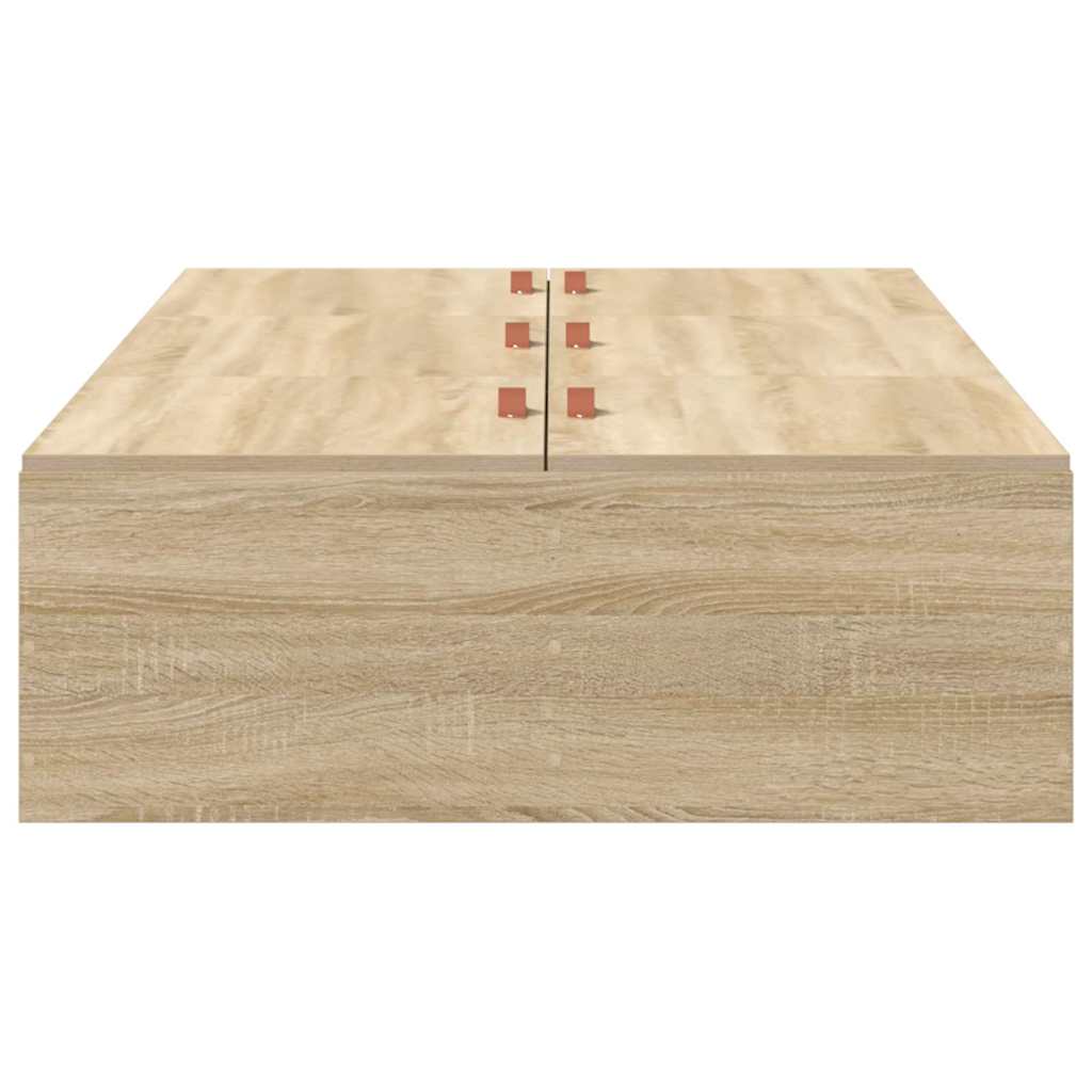 Seng med opbevaring Sonoma eg 80 x 200 cm Konstrueret træ