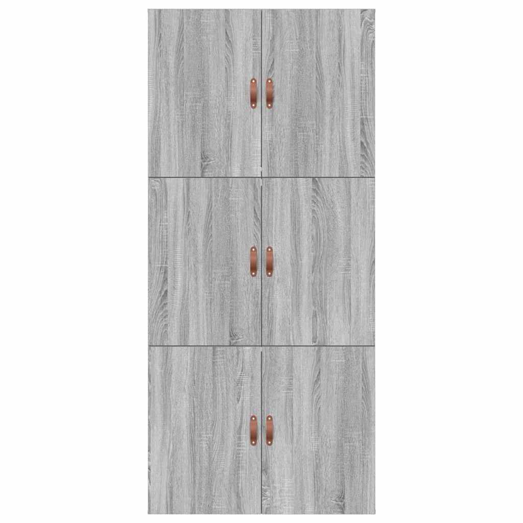 Seng med opbevaring Grå Sonoma 100 x 200 cm Konstrueret træ