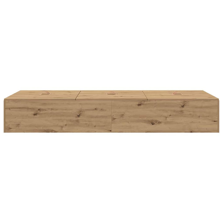 Seng med opbevaring Artisan Egetræ 100 x 200 cm Konstrueret træ