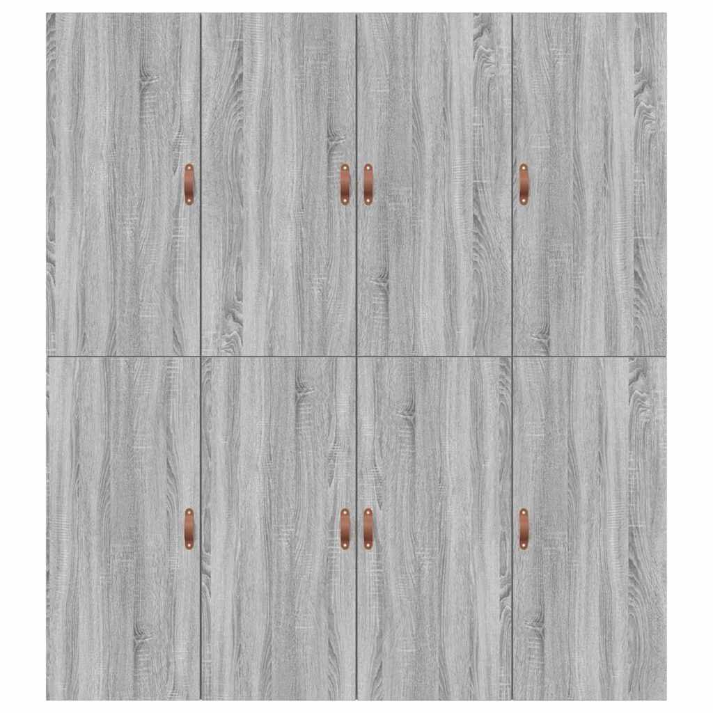 Seng med opbevaring Grå Sonoma 200 x 200 cm Konstrueret træ