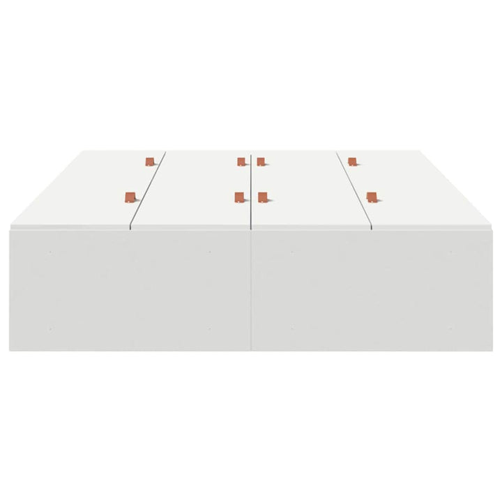 Seng med opbevaring med dør Hvid 120 x 200 cm Konstrueret træ