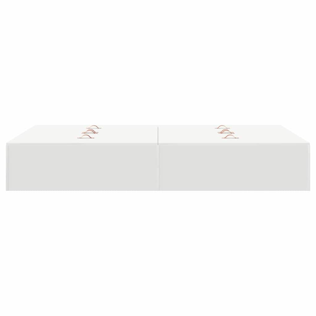 Seng med opbevaring med dør Hvid 120 x 200 cm Konstrueret træ