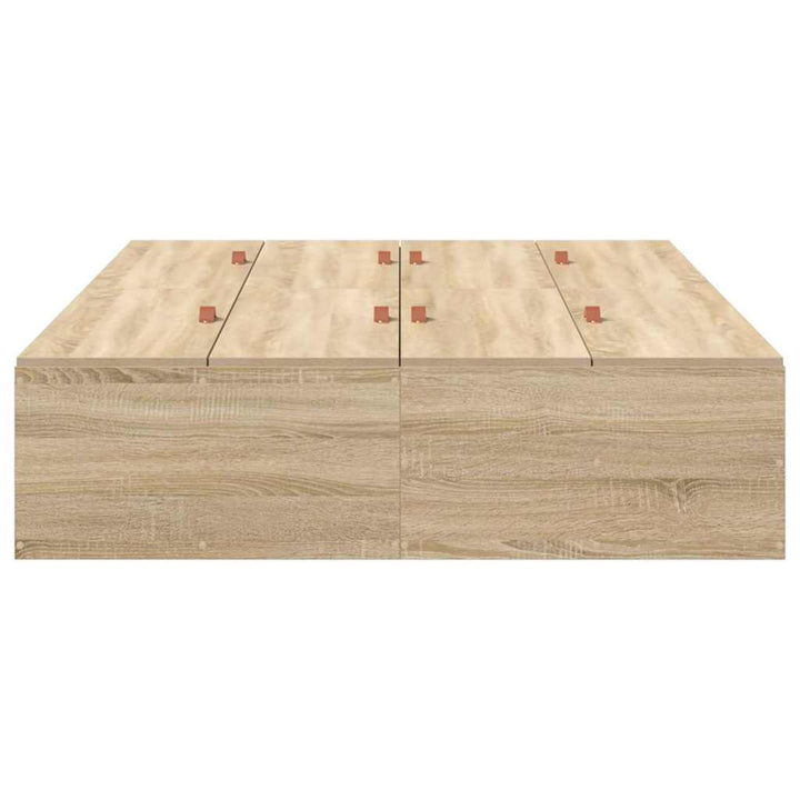 Seng med opbevaring Sonoma eg 120 x 200 cm Konstrueret træ