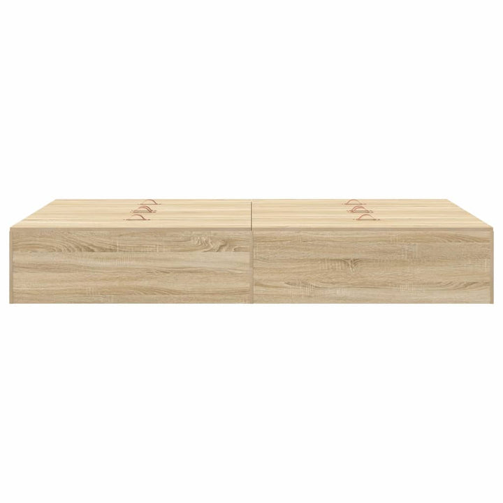 Seng med opbevaring Sonoma eg 120 x 200 cm Konstrueret træ