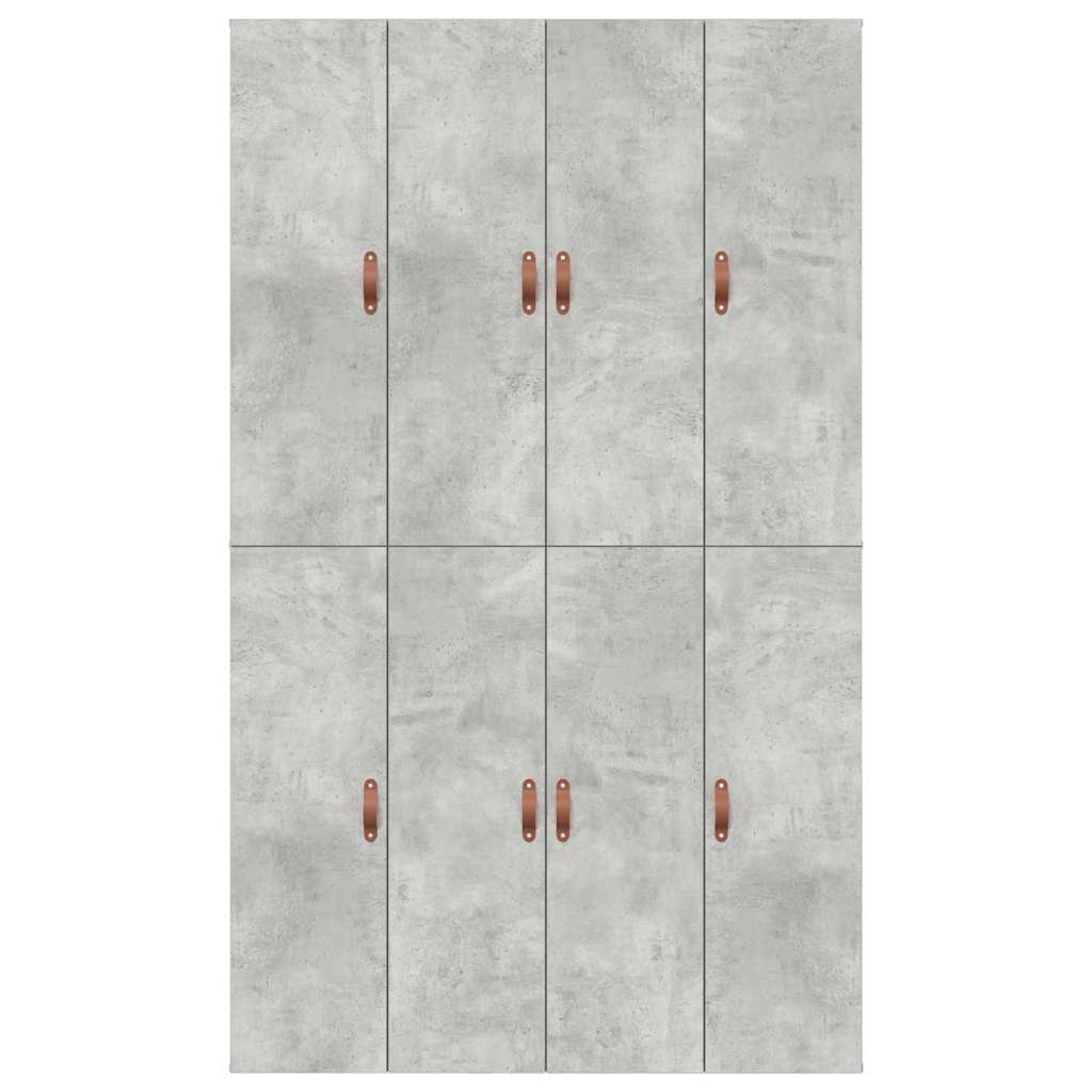 Seng med opbevaring Beton Grå 120 x 200 cm Konstrueret træ