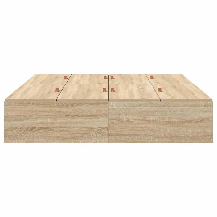 Seng med opbevaring Sonoma eg 150 x 200 cm Konstrueret træ